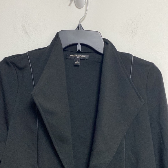 Banana Republic Women’s Open Jacket Black Size Small Zipper Pockets - Picture 2 of 5